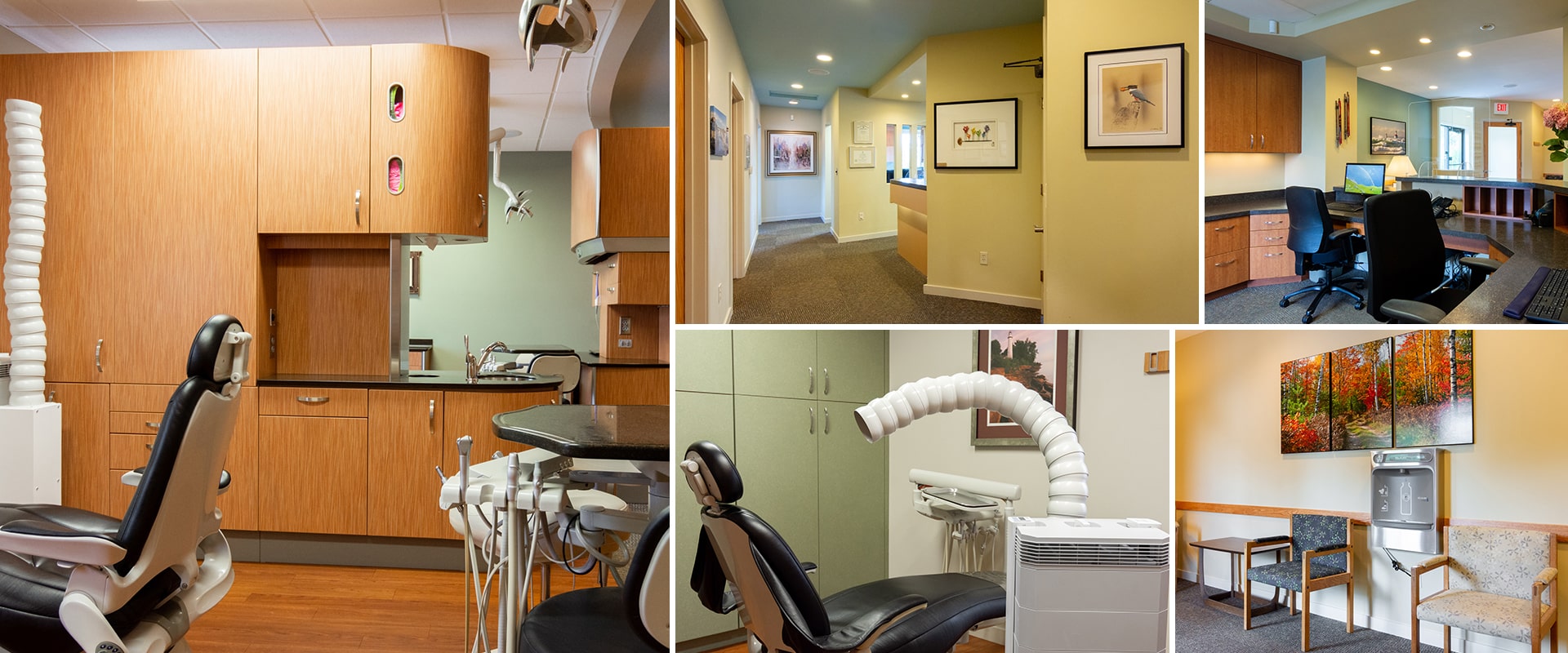 Collage of the dental office